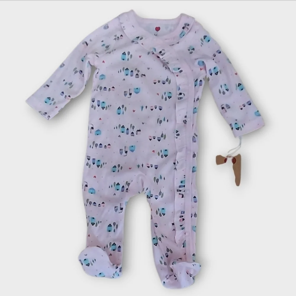 NWT Adorable Kid's Pink Neighborhood Print One Piece ~sz 6M